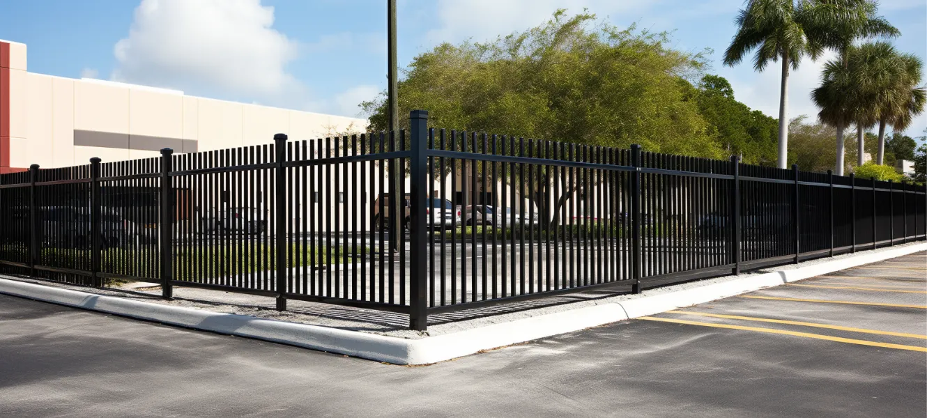Parking lot in Maitland with commercial fencing