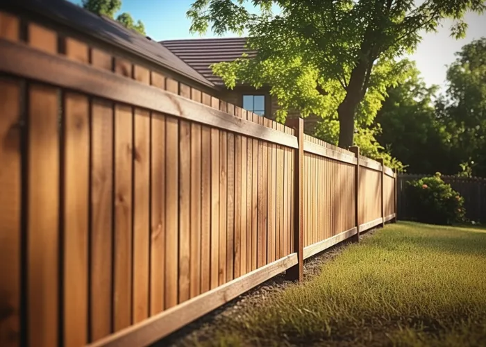 A new timber fence on a backyard in Maitland
