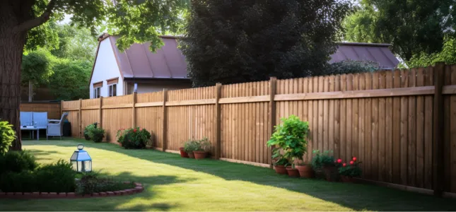 A timber fence on a backyard in Maitland